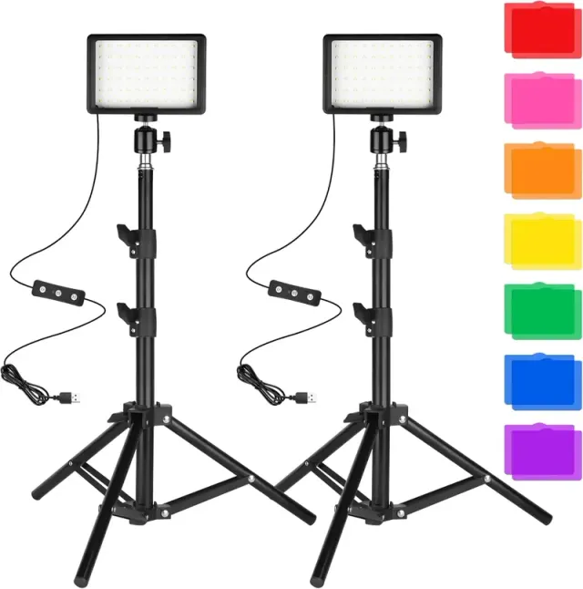 Ci-Fotto Luz LED de Foto y Vídeo 2-Pack