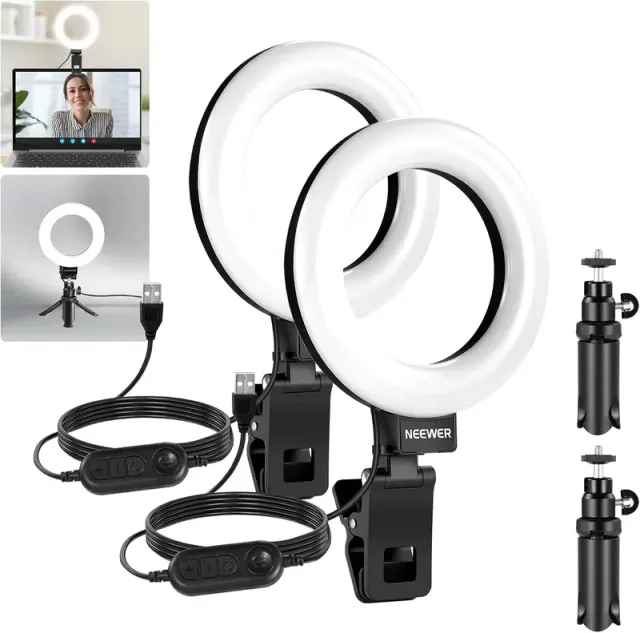 NEEWER BÁSICO BR60 Aro Luz Videoconferencia 2-Pack