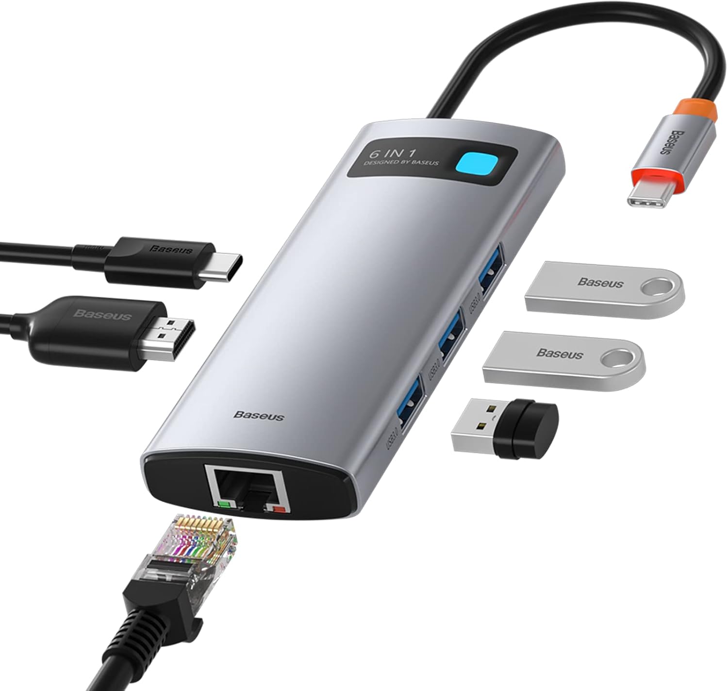Baseus Hub USB-C 6 en 1
