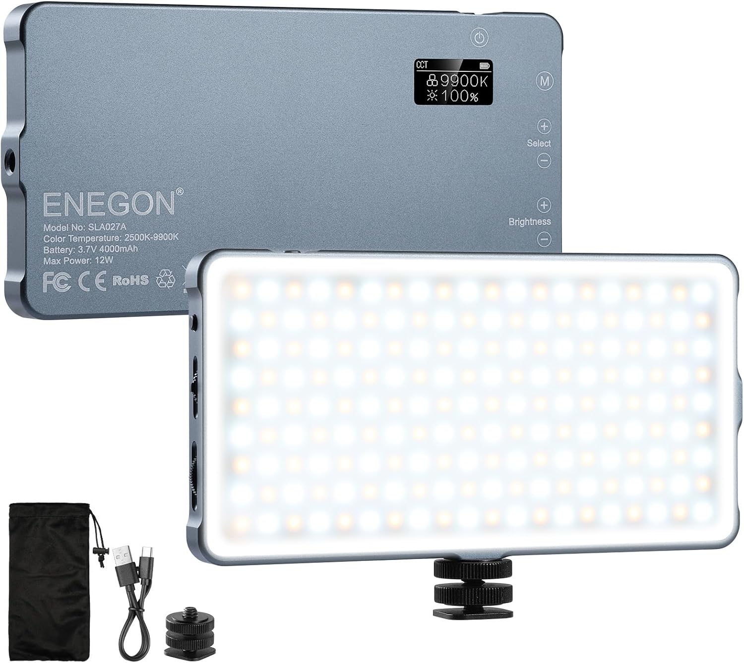 ENEGON 4000mAh Luz LED Bicolor Recargable